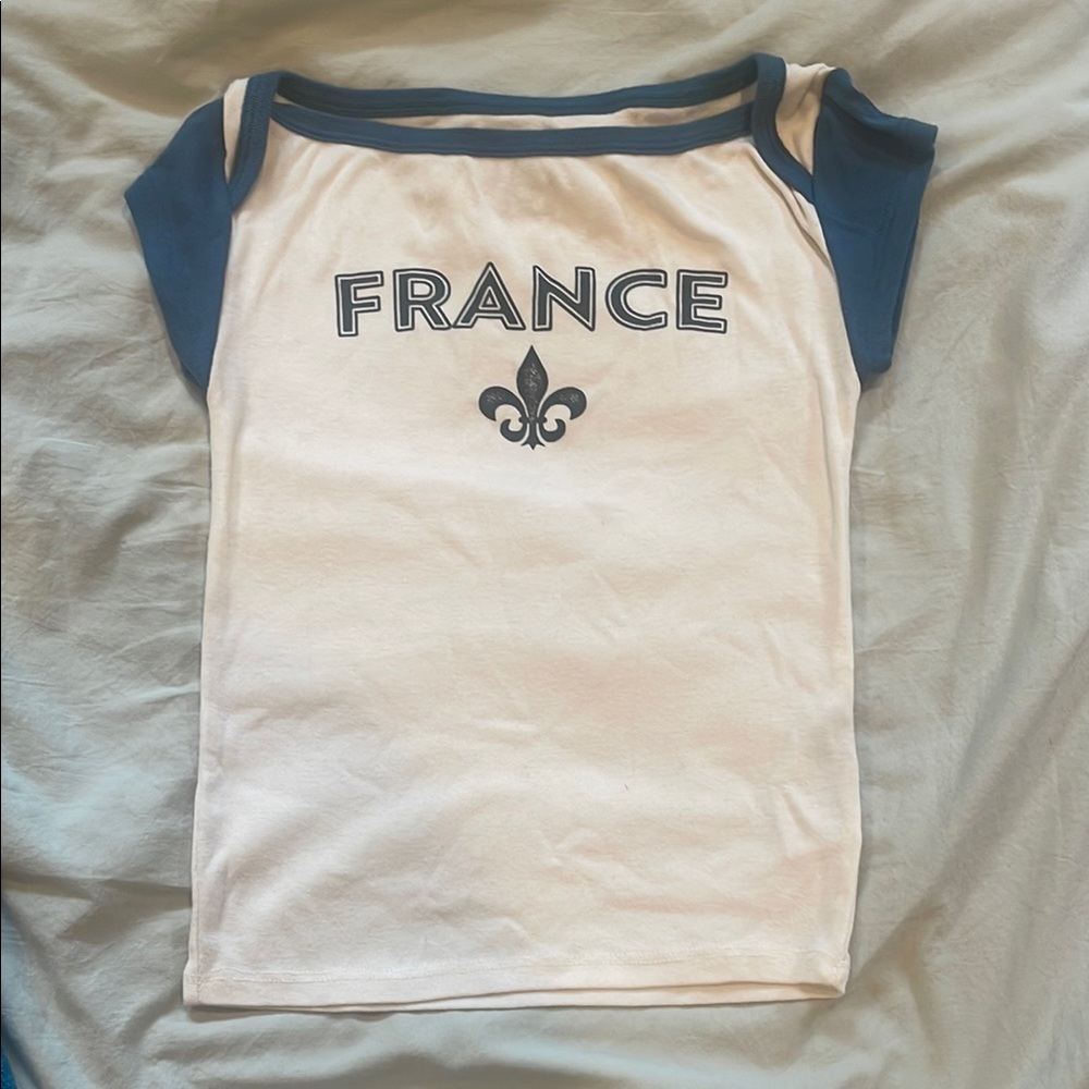 BDG Blue and White Short Sleeve Tee